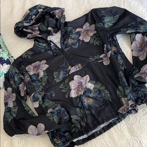 Thread and Supply Floral Quarter Zip/ Windbreaker